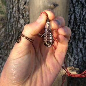 Wire Wrapped Quartz Necklace
